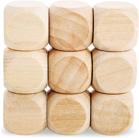 blank wooden dice